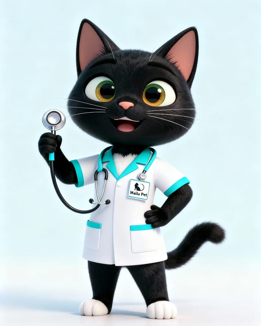 Mascote Mallu Pet - Dr. Gato